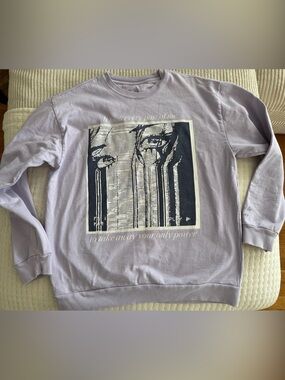 Boys Lie Lavender Crewneck Sweatshirt with Graphic Panel